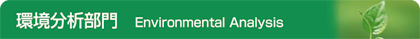 �����͕���@Environmental analysis